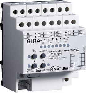4-местное исполнительное устройство рольставней 230 В AC с ручным управлением ― GIRA shop