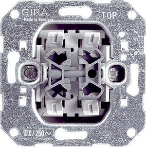 Вставка двухклавишного переключателя
10 А / 250 В~ ― GIRA shop