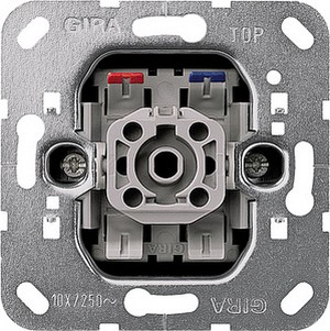 Вставка кнопочного 1-полюсного выключателя с замыкающим контактом с клейммой для нейтрали 10 А / 250 В~ ― GIRA shop