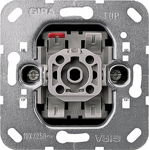 Вставка кнопочного 1-полюсного выключателя с замыкающим контактом, с дополнительными сигнальными контактами 10 А / 250 В~ ― GIRA shop