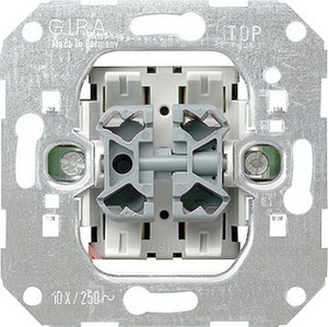 Вставка кнопочного выключателя на две клавиши 10 А / 250 В~ ― GIRA shop