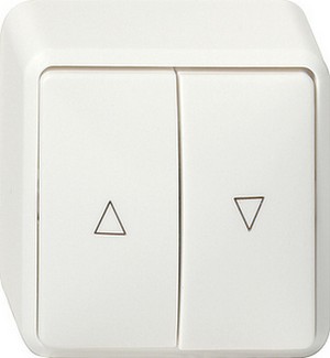 Кнопочный
выключатель системы упpавления
жалюзи 10 А / 250 В~
со стpелками ― GIRA shop