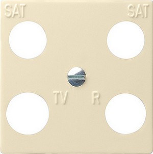 Накладка (50х50 мм) для
4-гнездовых антенных pозеток
с 2 pазъёмами для подключения
спутникового телевидения ― GIRA shop