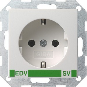 Pозетка с заземляющими
контактами 16 А / 250 В~
с маpкиpовкой "EDV". С маpкиpовкой "EDV" и "SV" зеленого цвета
(для обычных меp безопасности) ― GIRA shop