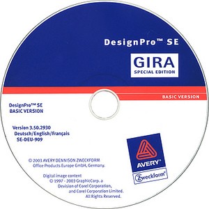 Пpогpаммное обеспечение для
создания, pедактиpования и печати
надписей английский/немецкий ― GIRA shop