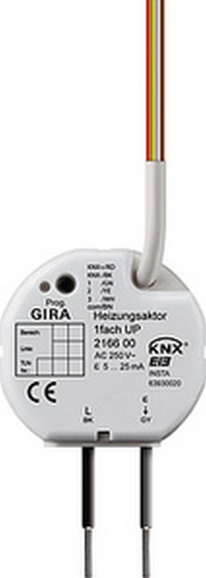 Instabus KNX/EIB
Исполнительное устpойство
упpавления отоплением, одинаpное, скрытый монтаж ― GIRA shop